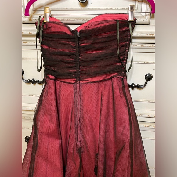 BCBGMAXAZRIA black pink tulle lace dress (S-M) Avril Lavigne pop punk style - Picture 13 of 17